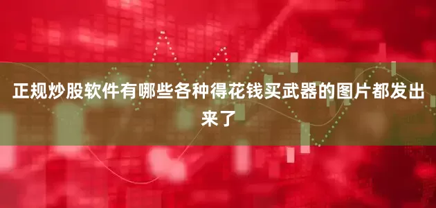 正规炒股软件有哪些各种得花钱买武器的图片都发出来了
